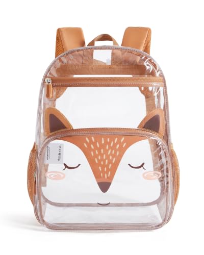 mommore Clear Backpack Heavy Duty PVC Transparent Bookbag for School