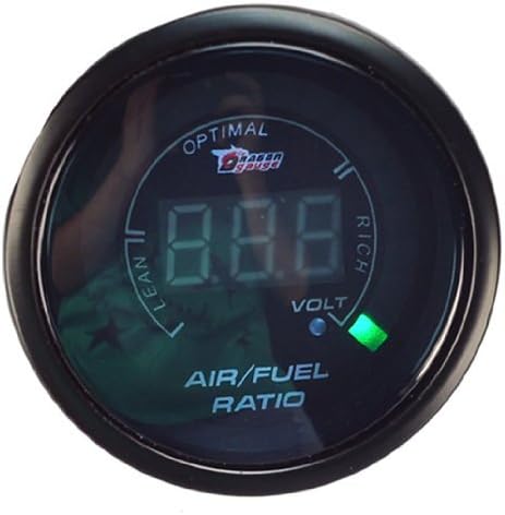 HOTSYSTEM Universal Electronic Air/Fuel Ratio Monitor Meter Gauge Blue Digital LED 2inches 52mm for Car Vehicle Automotive