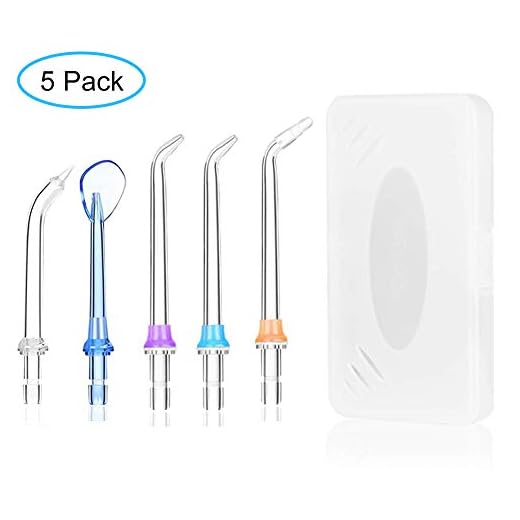5 Boquillas de Recambios del Irrigador Bucal con Caja de Almacenamiento, Accesorios de Boquilla Recambios para Laluztop Irrigador Dental