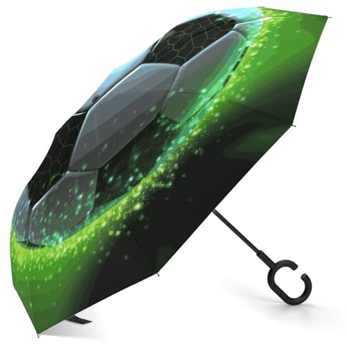 Parapluie inversé football automatique pour sac à dos idéal sous la pluie au stade