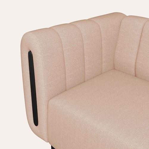 Image of Interio by Godrej Paramount L-Shape 3 Seater Left Hand Side Fabric Sofa, 1-Year Warranty, Solid Wood, Beige