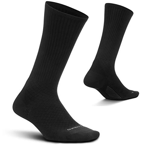 Feetures Plantar Fasciitis Relief Light Cushion Crew Sock - Arch Support for Men & Women - (1 Pair)