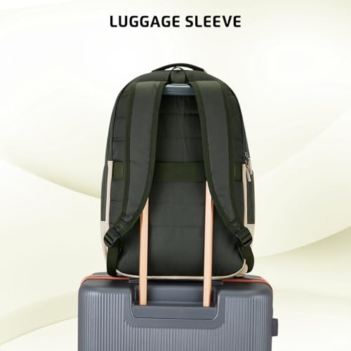 Image of Safari Dart 3 24L College backpack, 2 compartments, 17 inch laptop compatible, Smart trolley sleeve, Front pocket, college backpack bags for women and men, travel bag, Ideal for Students, Color - Olive