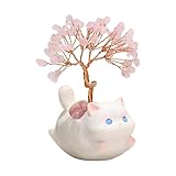 ❤【Scelta regalo ideale】L'aspetto meraviglioso combinato con una meravigliosa allegoria rende questo bicchiere di albero in polvere di cristallo di gatto bianco un regalo speciale.