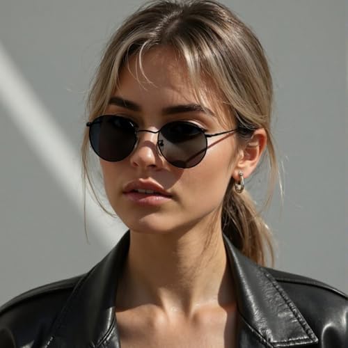 Small Round Polarized Sunglasses for Men Women Metal Frame Classic Retro UV400 Protection Unisex Vintage Shades3