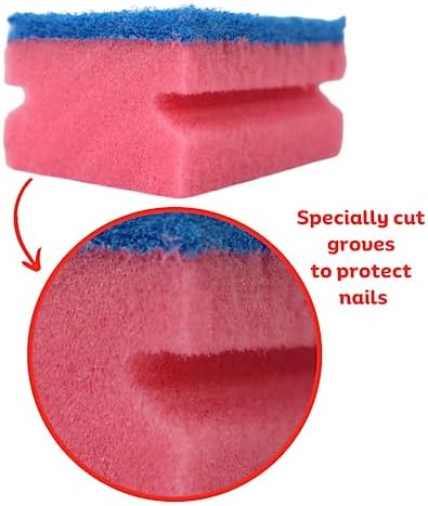 Macro Max Anti-Scratch Sponge, Pink/Blue, Standard