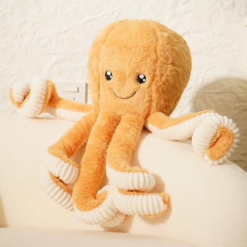Image of DENTRUN Octopus Plush Toy, Cute Stuffed Animal in 5 Colors 4 Sizes for Gift | 7 /16 /24 /32 inch sizes, 5 vibrant colors, soft plush sea animal, giant gift for all ages, birthday /Xmas /Halloween
