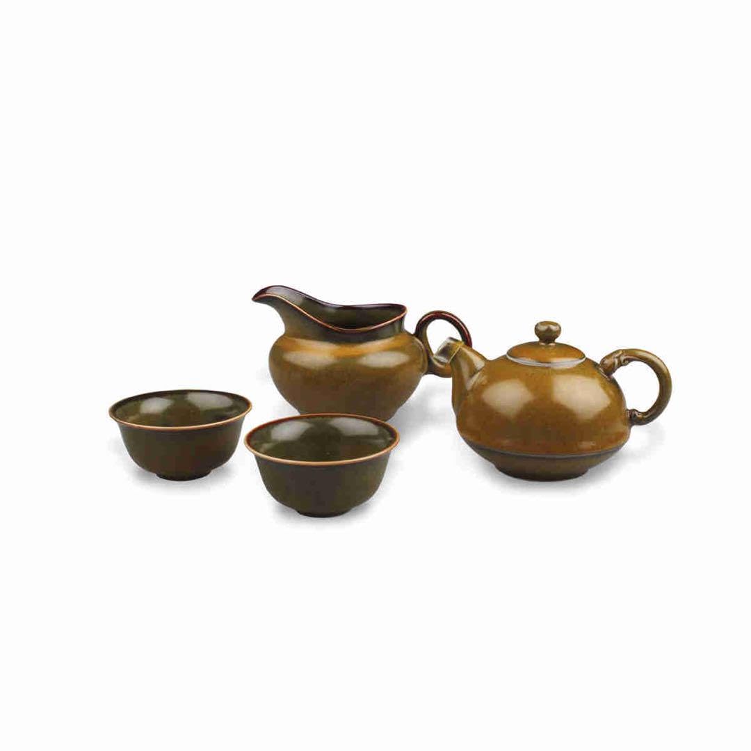 Amazon.co.jp: 台湾茶器 茶葉末事事如意茶組 國立故宮博物院合作開發 