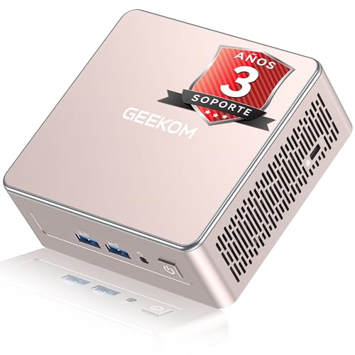 GEEKOM A5 Mini PC con AMD Ryzen 7 5825U, 16GB RAM + 512GB SSD | 3 Años de Garantía | Mini Ordenador con Windows 11 Pro | WiFi 6 & USB-C | LAN 2.5Gbps | Lector SD | Mini Ordenador para Gaming y Oficina