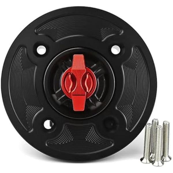 daili store Z900 motocykl pokrywa zbiornika paliwa Cap CNC akcesoria aluminiowe kompatybilne z Kawasaki Z900 2017 2018 2019 2020 2021 2022 2023 (Color : Red no logo)
