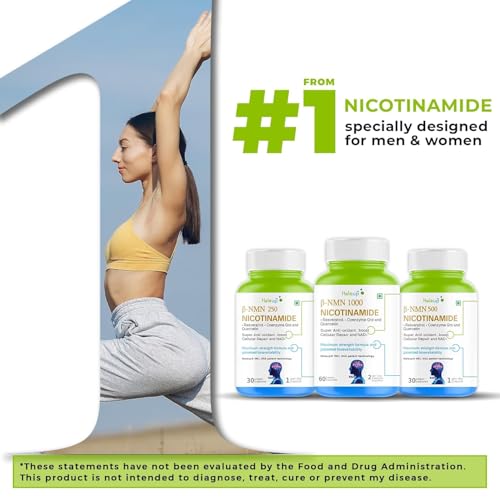 Image of Haleup USA NMN Economic Pack , 3-In-1 Formula,Enriched With Resveratrol,Quercetin And Coq10|99.9% Pure|Healthy Ageing|Cellular Repair|Boost Nad+|Energy Levels|Skin Health,120 Capsules (Pack of 1, NMN USA 250)