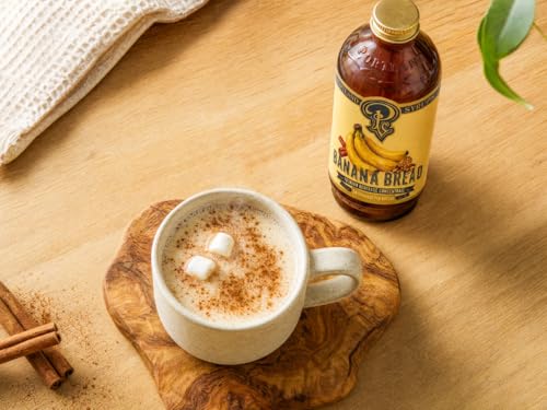 Image of Portland Syrups Banana Bread Syrup, Coffee Syrup & Drink Mixer for Cold Brew, Espresso, Banana Bread Lattes, Cocktails, Mocktails & More, Cafe-Style Beverage Flavoring, 12 oz, 24 Servings (Pack of 1)