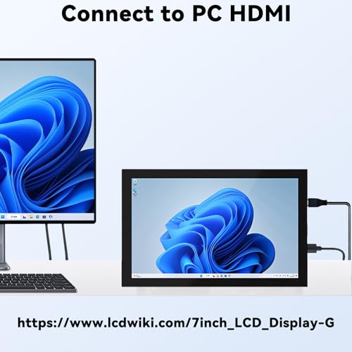 Image of 7 Inch Mini Monitor Small Monitor with Capacitive Touch Screen 1024 * 600 High Pixel Display Full View HDMI- IPS Monitors Portable for Raspberry Piscreen 、for BB Black、for Banana Pi etc