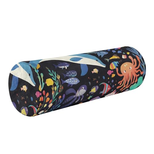 Almohada cilíndrica de espuma viscoelástica con funda lavable