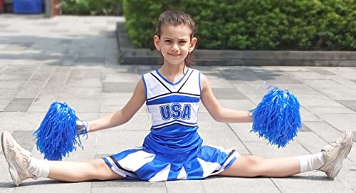 Kakalver Cheerleader Costume For Girls Cheerleader Outfit With Pom Poms For Halloween Sports Cheerleader Gifts thumb #3