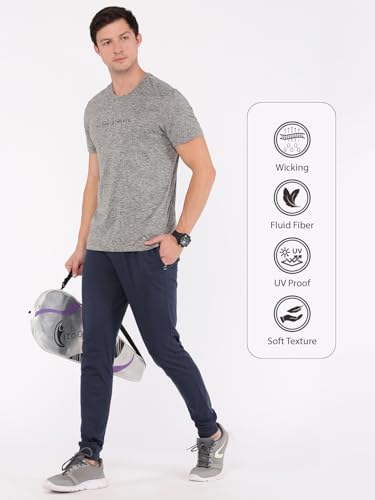 Image of Macroman M-Series Men's Lightweight Active T-Shirt in Soft Polyester with UV Protection, Sweat-Wicking Technology, and Reflective Details