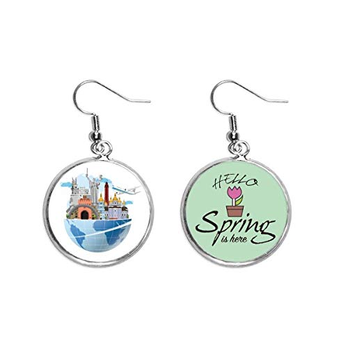 Pendientes de avión Ucrania con colgante decorativo de primavera
