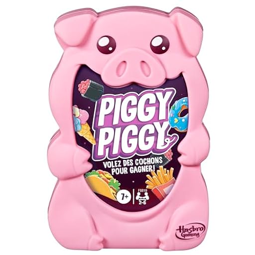 Hasbro Gaming Piggy Piggy, Juego de Cartas Familiares para niños a Partir de 7 años y Adultos, para Aficionados a los Juegos de Estrategia, Juegos de Viaje, versión Francesa | Ya disponible en tu tienda friki favorita! En mundofriki.es! Hasbro Gaming Piggy Piggy, Juego de Cartas Familiares para niños a Partir de 7 años y Adultos, para Aficionados a los Juegos de Estrategia, Juegos de Viaje, versión Francesa | Ya disponible en tu tienda friki favorita! En mundofriki.es!