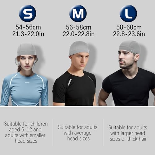 Image of GXCROR 3 Pack Cooling Skull Cap with Sweat-Wicking & Anti-Odor Technology Quick-Dry Helmet Liner for Cycling Motorcycle