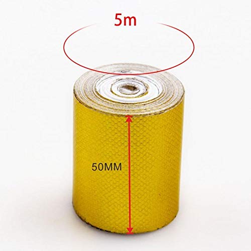 Protector térmico para escape: kit de 2 cintas de aluminio reflectante de alta temperatura 5