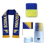Sonia Originelli Fan-Set Bosnien Fan-Set 14 - Bosnische Fanartikel EM WM Fußball Party Karneval