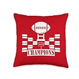 Football Fans Must-Have Playoffs Bracket Throw Pillow