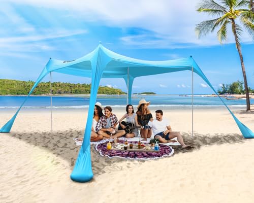 Sportneer Beach Tent Sun Shelter: UPF50+ Easy Pop Up Beach