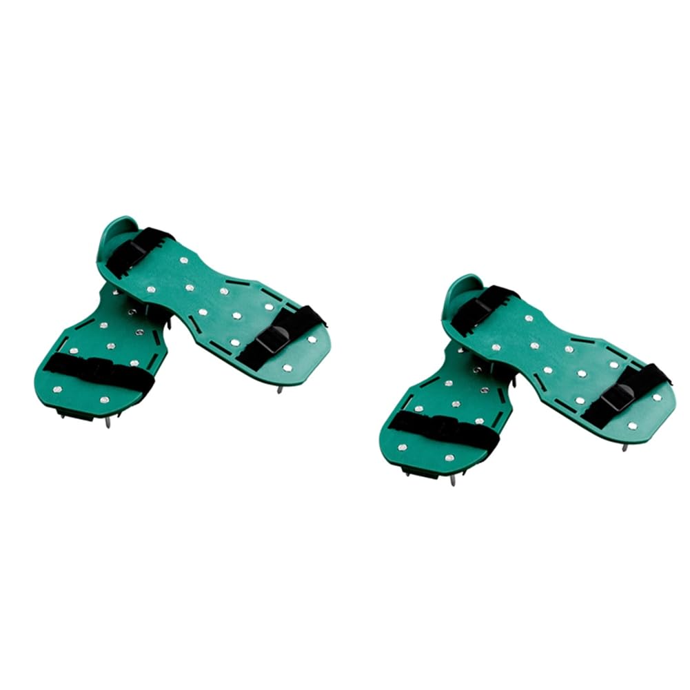 Jnchdghwa Green For Epoxy Garden Tools- Self-Leveling For Epoxy Shoes, 4.2Cm Soil Loosening Shoes, Lawn Spikes, Turf Inflatable Shoes For Epoxy Floor Paint