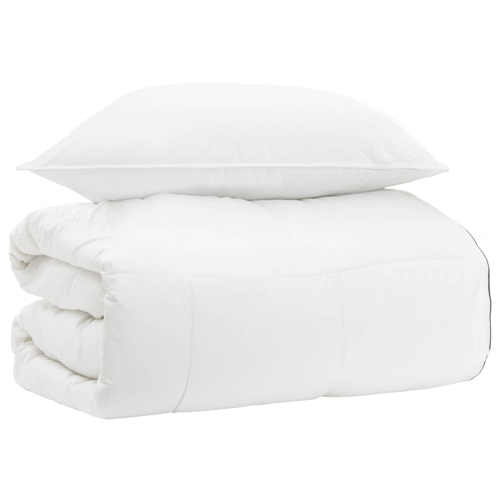 Generico Set di Piumoni Bianco 135 x 200 cm Cotone, bambù, Poliestere,Biancheria,Lenzuola e Coperte,Trapunte e piumini-3431509