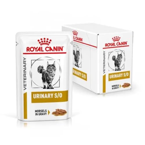 ROYAL CANIN Veterinary Health Nutrition Urinary S/O Wet Cat Food with Morsels in Gravy - 48 x 85g Pouches