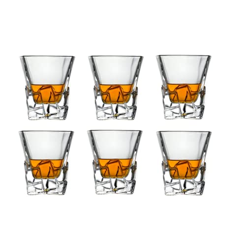 Smaier Juego de 6 vasos de whisky sin plomo 300 ml para coñac, Martini, bourbon, cóctel, tequila Cover