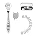 Produktbild CYH Edelstahl Hornhauthobel Rasierer Sets, Pediküre Hornhautrasierer Hornhaut Entfernung, mit Box, Fußfeile Köpfe, 10 Ersatzklingen