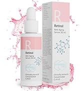 Retinol Serum Gesicht 30ml - Retinol Serum hochdosiert - Reduziert Falten um 63% in 3 Monaten, Sk...