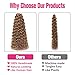 Unionbeauty GoGo Curl Crochet Hair 18 Inch Ocean Wave 8 Packs Water Wave Bohemian Beach Curl Braids Synthetic Curly Braiding Hair for Woman 27#