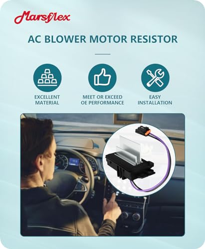 Image of Marsflex Blower Motor Resistor 15-80567 2003 2004 2005 2006 for Chevrolet Chevy Tahoe Silverado Trailblazer, for GMC Yukon Envoy, for Cadillac Escalade Blower Resistor 4P1516 for Auto AC Control