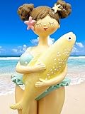 Witzige dicke Damenfigur AMELIE - die mollige Rubensdame in ihrem pastellfarbenem Badeanzug und mit Strandball für den Strand gerüstet wird Ihnen jeden Tag von Neuem ein Lächeln ins Gesicht zaubern :-)