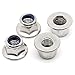 MewuDecor M6-1.0 Flange Nylon Insert Lock Nuts Flanged Locknuts, DIN 6926, Stainless Steel 18-8 (304), Bright Finish, 25 PCS