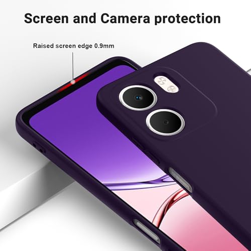 Image of Casotec Back Cover for Oppo A5x 4G / A5x 5G | Full Camera Protection | Premium Liquid Silicon Case | Flexible Bumper Case for Oppo A5x 4G / A5x 5G (Purple)