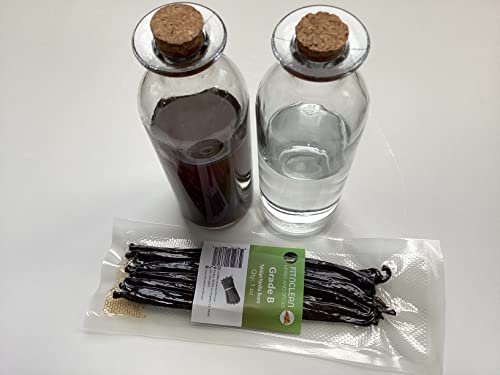 Image of 1oz Vanilla Beans Tahitian Grade B for extract, Cooking and Baking by FITNCLEAN VANILLA| Fresh 5 inch-7 inch NON-GMO Natural Raw Whole Pods