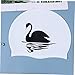 BESPORTBLE Elegant Swan Silicone Cap Women's Waterproof Swimming Hat Ear Protection Soft Stretchy for Long Hair for Pools