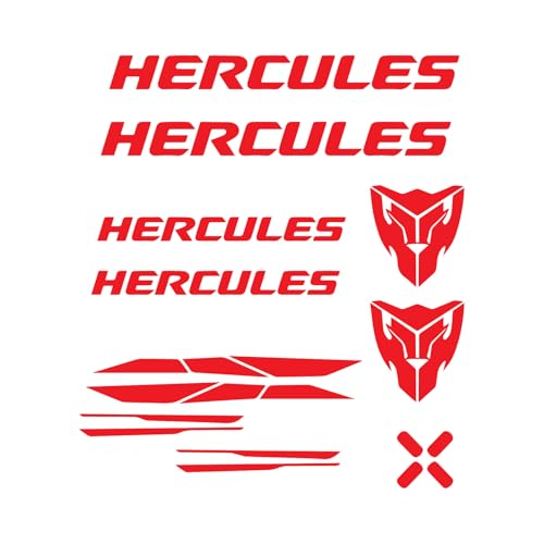 Image of Cycle Stickers - 13-Pack Waterproof Bike Decals for Frame, Helmet - 30 x 3 cm Durable Vinyl Stickers (Red)