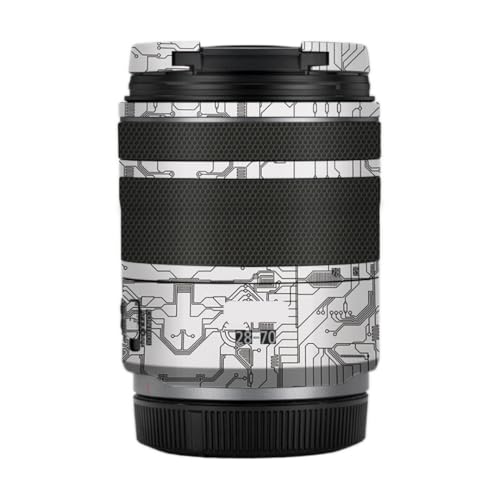 28-70 2.8 ���h�~�J���������Y�X�e�b�J�[ �ɓK������ Canon RF 28-70mm F2.8 STM �R�[�g���b�v �ی�t�B���� �X�L���J�o�[ (Circuit White, �ɓK������ Canon RF 28-70mm F2.8 STM)