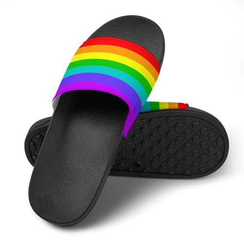 Rainbow Flag Slides Shoes Mans Woman Slide Sandals Non Slip Bath Open Toe Shoe Lightweight Pool Shoes Flat Slides3