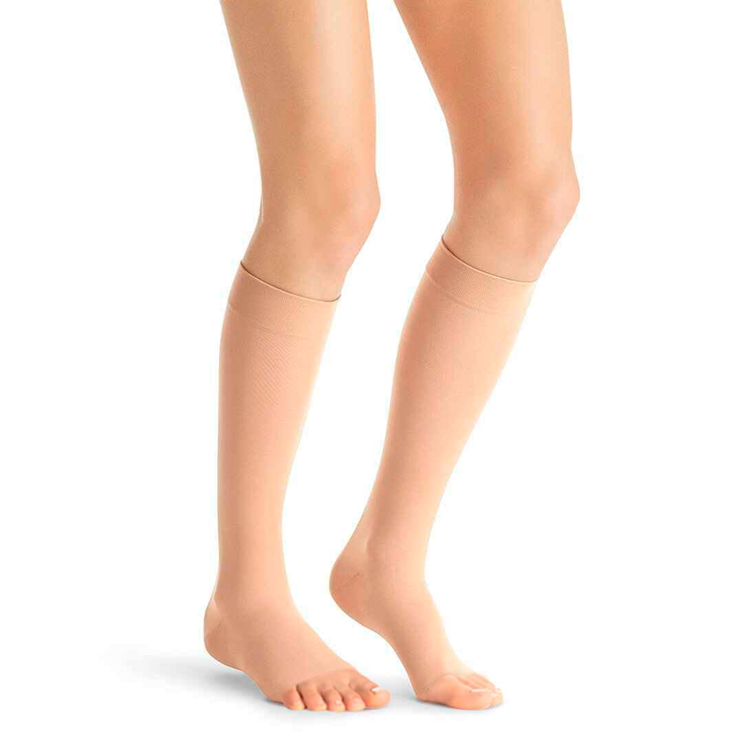 BSN Medical 119743 Jobst Ultra Sheer Compression Stocking, Knee High, 20-30 mmHg, Open Toe, Medium, Natural