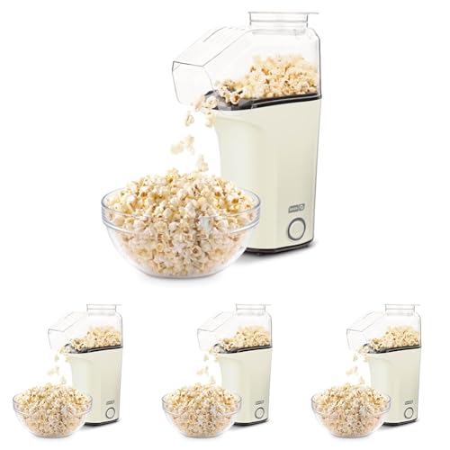 Image of Dash Fresh Pop Popcorn Maker - Oil-Free,Air Popcorn Popper - With Measuring Cup & Recipe Guide - Perfect for Movie Nights - 16 Cups,White,(Pack of 4)