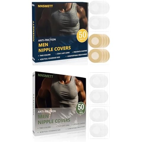 NNSMETT Nipple Covers Men(50pairs White+beige)(50pairs White) Cover