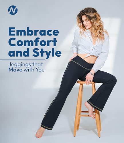 Nirlon Crossover Bootcut Jeggings for Women - Flare Leggings for Women Tummy Control Regular and Plus Size Jeggings2