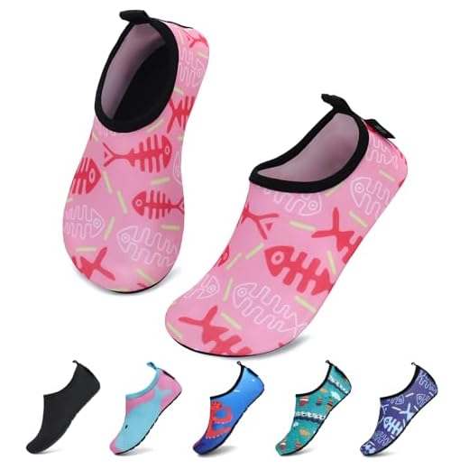 SAGUARO Badeschuhe Kinder Kleinkind Strandschuhe Schwimmschuhe Wasserschuhe Jungen Mädchen Aquaschuhe Barfußschuhe für Strand Schwimmbad(069 Rosa,22/23 EU)