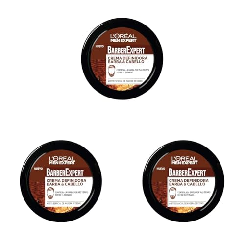 L'Oreal Paris Men Expert - Barber Club crema para definir la barba y el cabello - 75 ml (Paquete de 3)