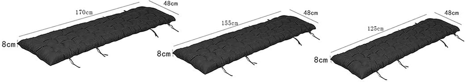 Xing Cuscino per Sedia a Dondolo con Schienale Alto, Ricambio per Lettino Prendisole da Giardino, Patio, Lounge, Cuscino Reclinabile, Arancione, Imbottitura in Cotone Perlato